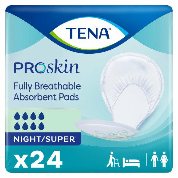 Incontinence pads: TENA Comfort Extra, Day Plus or ProSkin Night Super pads  for men or women –