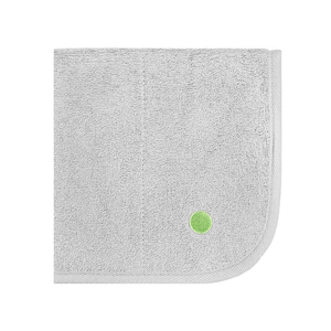 PeapodMats washable and reusable waterproof in 1.5'x1.5' small chair pad for bed wetting and incontinence, product illustration in light grey dove taupe color