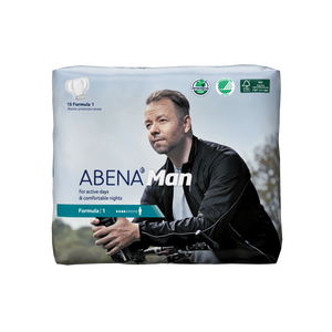 Abena Man Male Protective Underwear Pads - Bladder Protection Shield for urinary incontinence - Formula 1