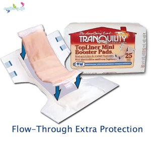 Tranquility TopLiner urinary uncontinence Booster Pads for bladder leak protection Mini