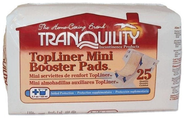Tranquility TopLiner Super-Plus Contour Booster Pads, 8 Bags