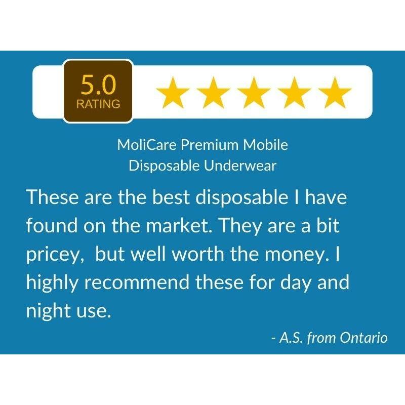 Incontinence underwear Molicare Premium Mobile pull up disposable underwear  6 or 8 Drop –