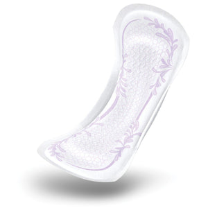TENA Intimates Pads: Moderate Long product illustration - disposable bladder leak protection pads designed for women