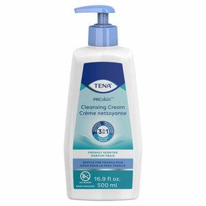 TENA ProSkin Cleansing Cream Rinse-Free Body Wash, Scented, 16.9 fl. oz. Pump Bottle