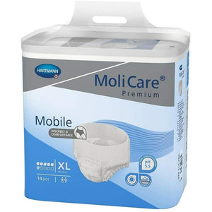 Molicare Mobile adult diapers in XL Protective Disposable Underwear for fecal and urinary incontinence, latest packaging
