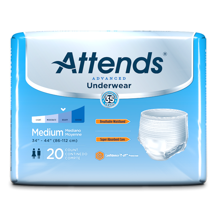Attends Advanced Disposable Incontinence Underwear Children to Adults