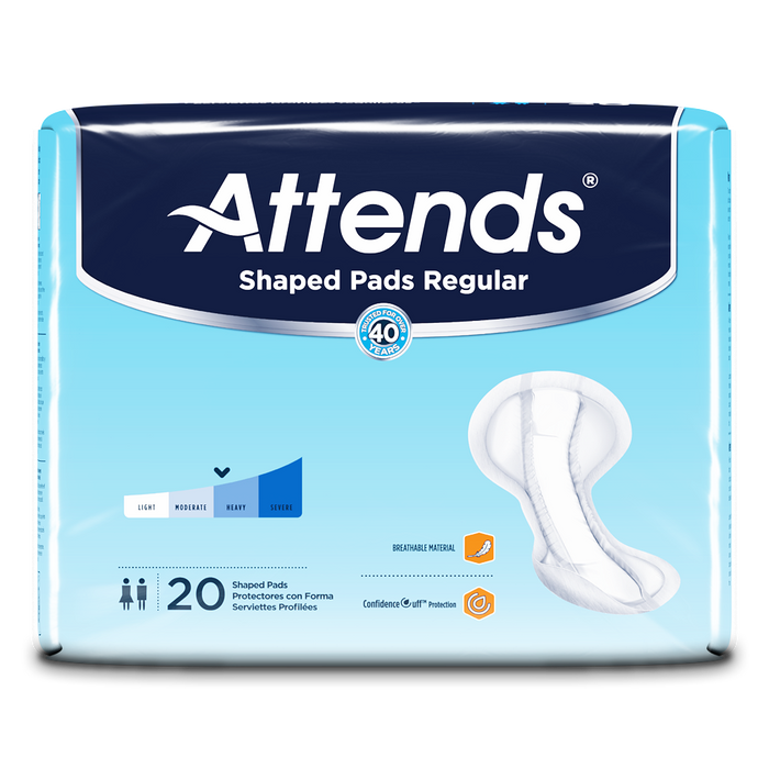Attends Shaped Pads: Regular, Plus and Super