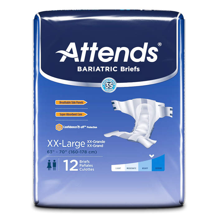 Attends Bariatric Briefs - 2XL and 3XL Adult Diapers