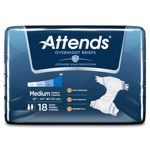 Attends Overnight Briefs adult diapers for incontinence packaging in Medium