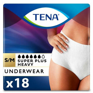 TENA Super Plus Incontinence Underwear for Women, Heavy Absorbency, Small/Medium, 18 count