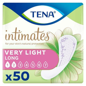 TENA Very Light Panty Liners in very light absorbency liners for incontinence , front package, 50 count