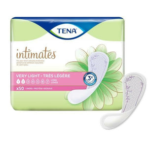 TENA Very Light Panty Liners in very light absorbency liners for incontinence , front package and product