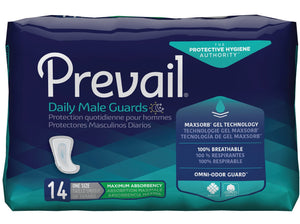 Prevail Male Guard for urinary leakage, 14 count pack