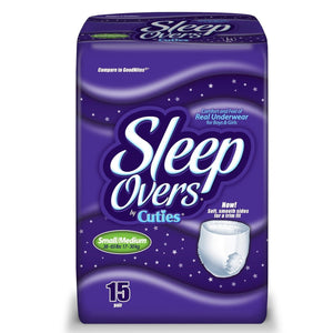 SleepOvers Youth Pants: Overnight Protection for older children with nighttime incontinence episodes Small / Medium packaging