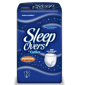 SleepOvers Youth Pants: Overnight Protection for older children with nighttime incontinence episodes Large / Xl packaging