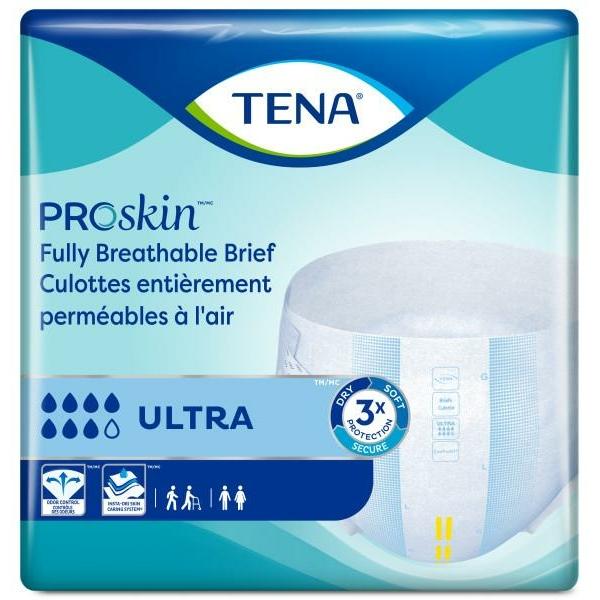  Because Adult Incontinence Underwear for Sensitive Skin - Women  - Premium Overnight Disposable Briefs, Anti Odor - White, X-Large - Absorbs  6 Cups - 48 Count (4 Packs of 12) Packaging May Vary : Health & Household