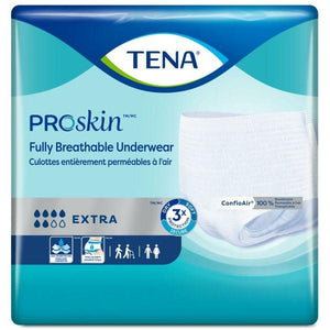 TENA Extra Protective Disposable Underwear Extra for moderate to heavy bladder leakage front packaging