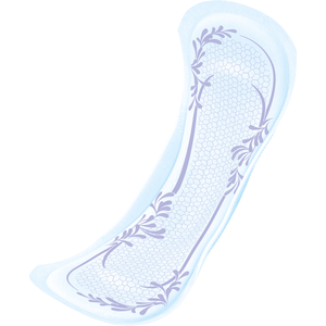 TENA Intimates Pads: Maximum (formerly Heavy) Long product illustration - disposable bladder leak protection pads designed for women