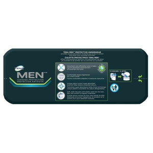 TENA MEN Protective Underwear for moderate to heavy bladder leak protection, back packaging