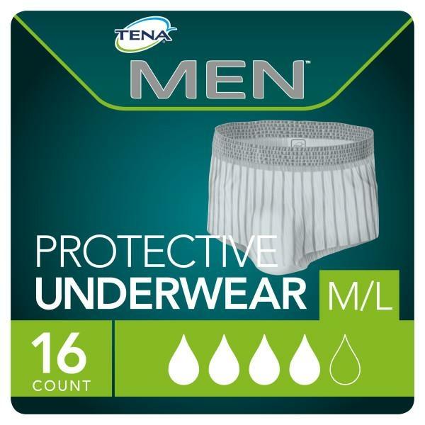 TENA Stylish Body Hugging Incontinence Underwear Super Plus Heavy Large 16  Count