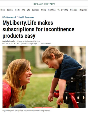 MyLiberty.Life makes subscriptions for incontinence products easy