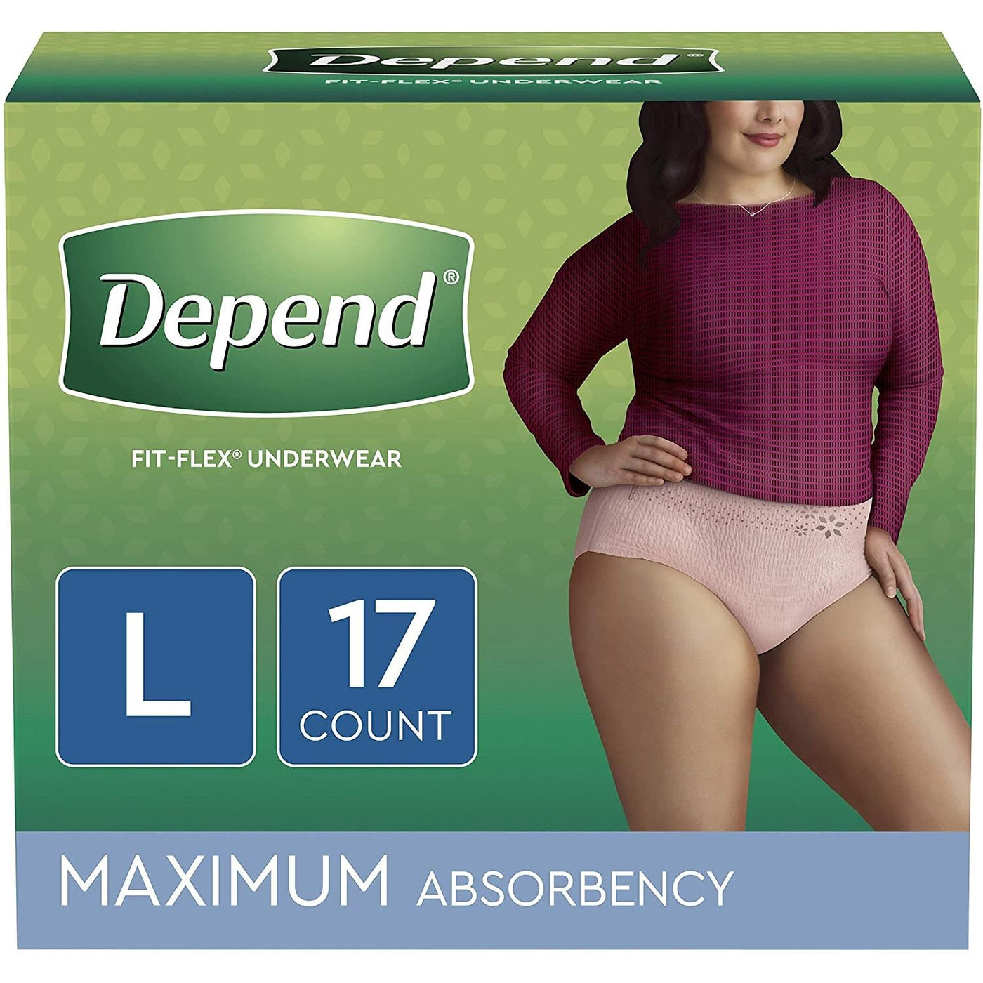 Depends for Women - disposable protective underwear for light