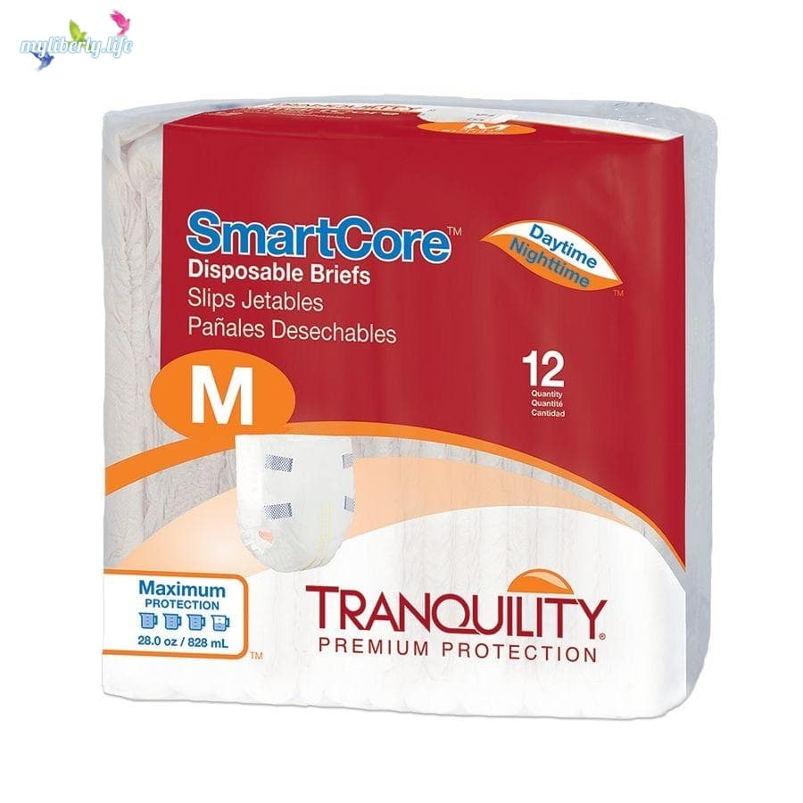 Adult diapers for incontinence  Tranquility SmartCore Briefs
