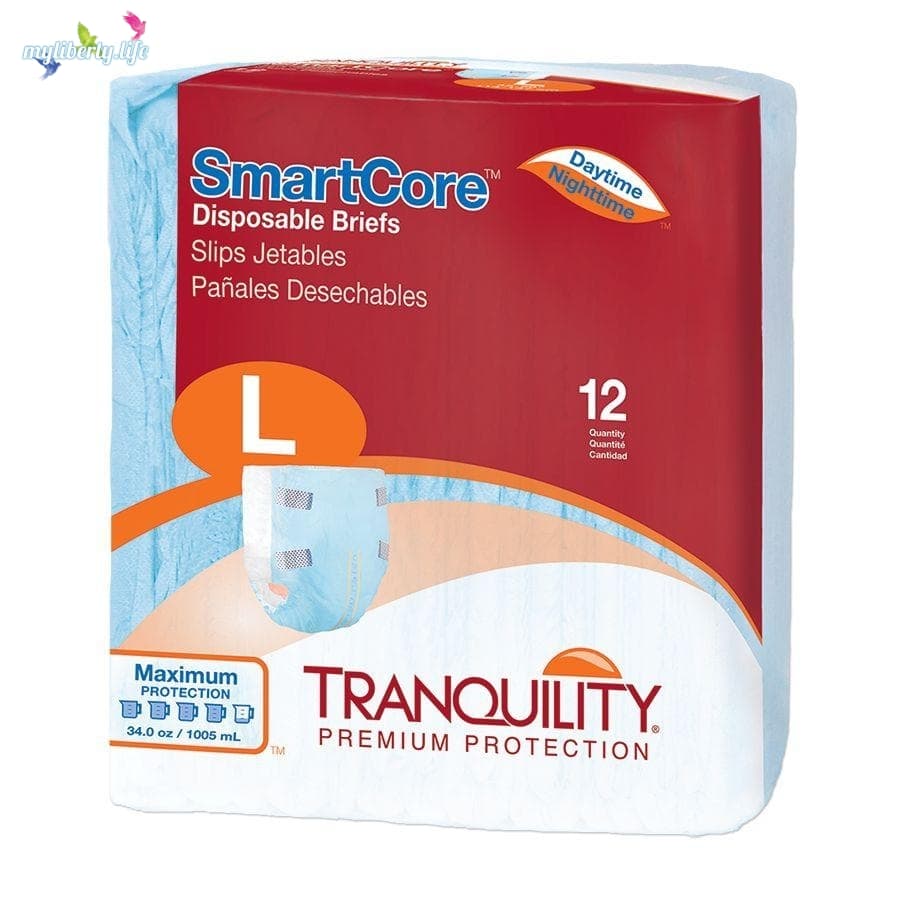 Adult diapers for incontinence, Tranquility SmartCore Briefs