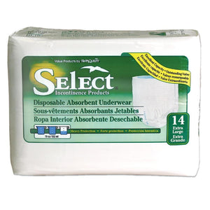 Select disposable Protective Underwear from the makers of Tranquility in 7 sizes - Extra Large packaging