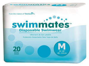 Swimmates Disposable Swimwear from Tranquility - incontinence protection; sold by the case, Medium packaging