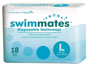 Swimmates Disposable Swimwear from Tranquility - incontinence protection; sold by the case, Large packaging