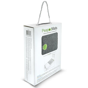 3x3 Dark Grey Granite packaging - PeapodMats washable waterproof bed wetting mats