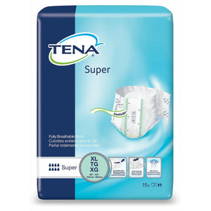 TENA Super Incontinence Briefs in XL with highest level of absorbency for nighttime and extended wear protection, front packaging