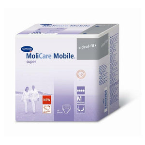 Molicare Mobile adult diapers in medium Protective Disposable Underwear for fecal and urinary incontinence, packaging
