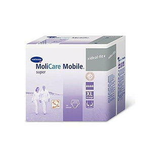 Molicare Mobile adult diapers in XL Protective Disposable Underwear for fecal and urinary incontinence, packaging