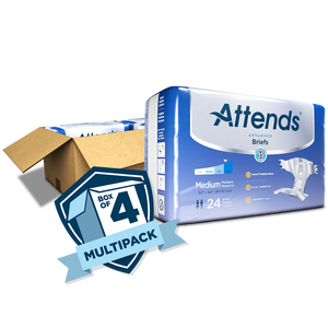 Attends Advanced Briefs adult diapers for incontinence sold by the case
