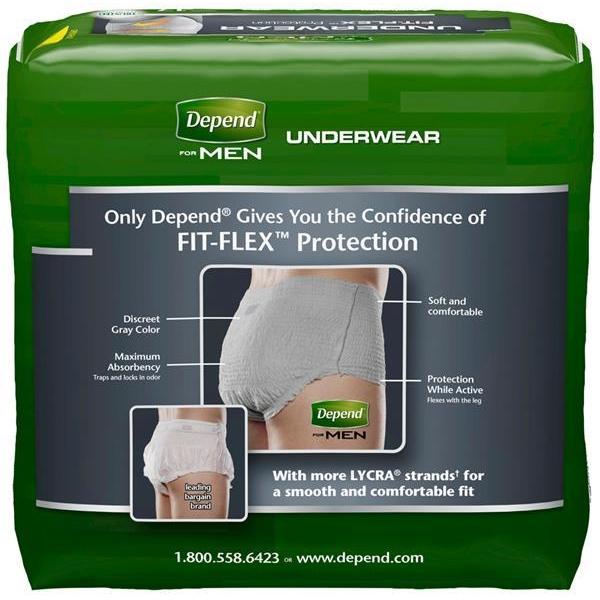 Depend Fit-Flex Pull On Disposable Underwear - Heavy Absorbency