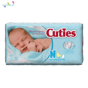 Cutie Baby Diaper From Newborn to size 6 Diaper for boys and girls, front packaging