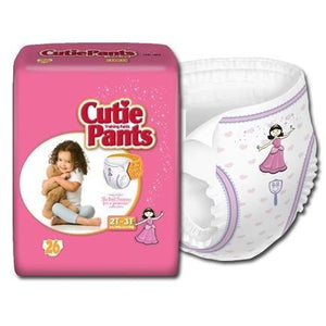 Cutie Pants in Medium Training Pants for Girls, front packaging with product illustration