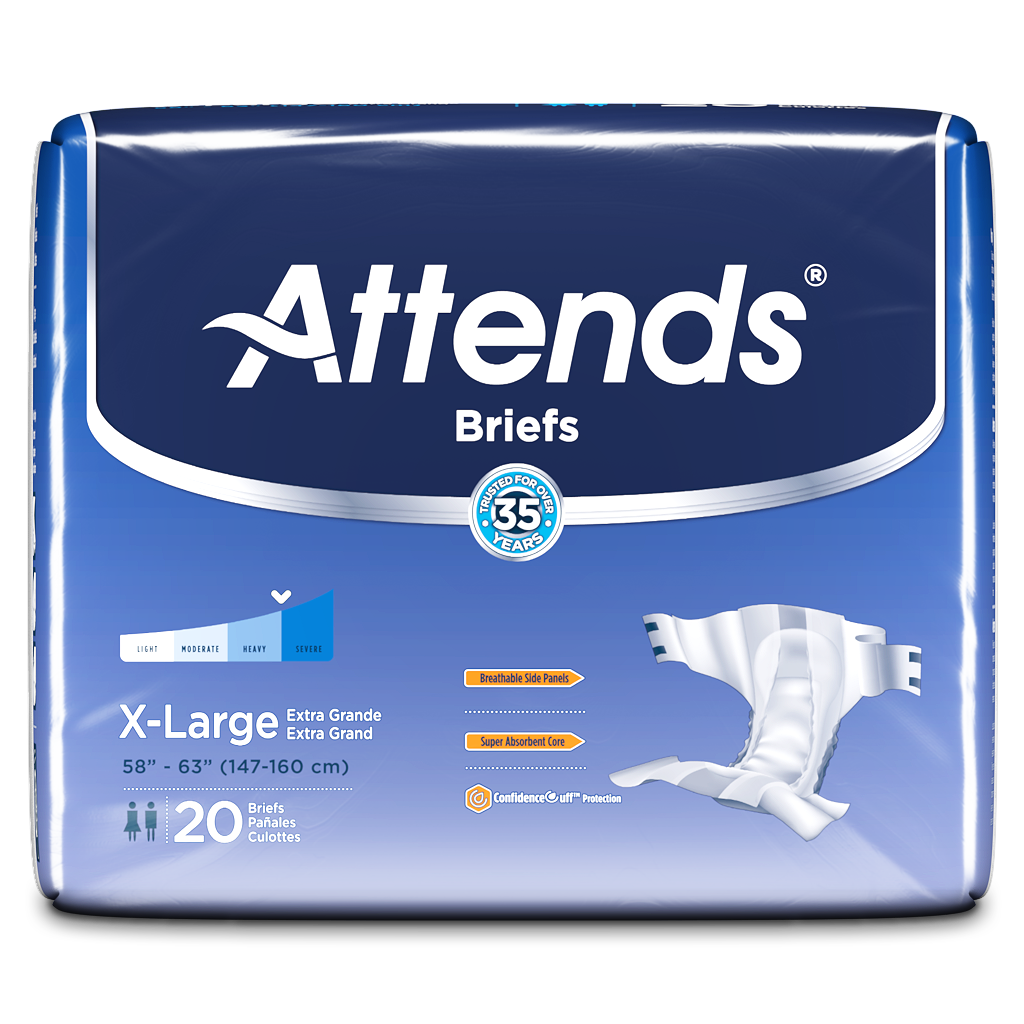 Attends Briefs Adult Diapers for Daytime Bladder Leak Protection
