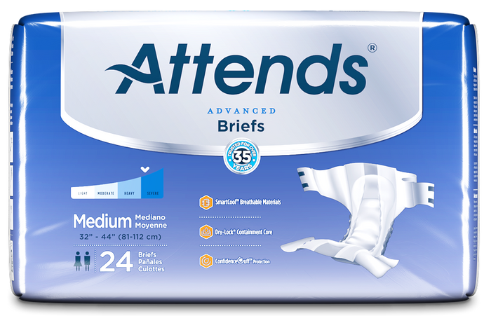Attends Advanced Briefs Adult Diapers for Incontinence
