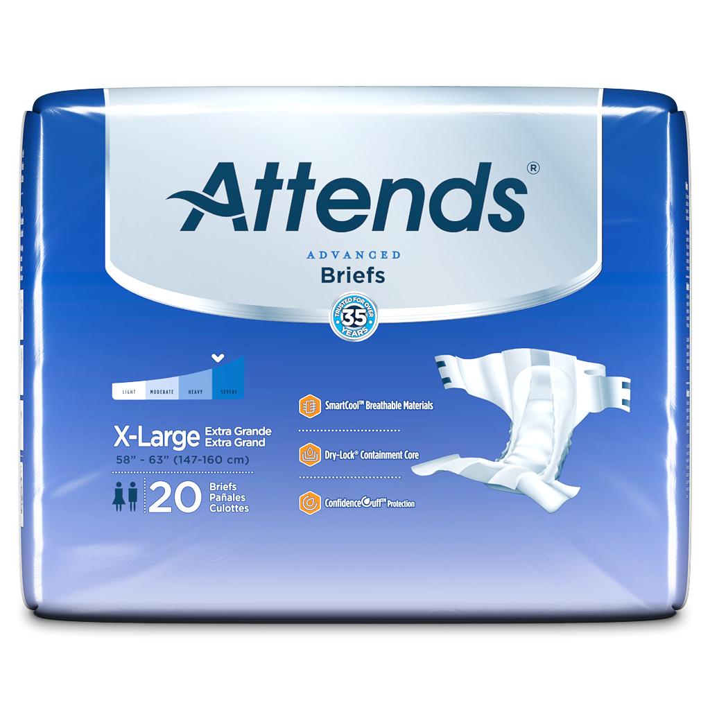  Adult Diapers Incontinence Briefs Medium, 100 Pack