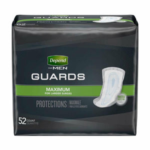 Depend Shields for Men with light to moderate absorbency disposable underwear liners for bladder leak protection packaging front