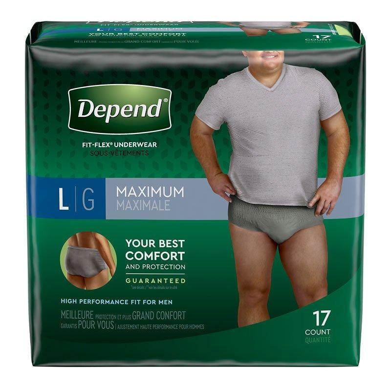 Depends for Men disposable underwear for light bladder leak