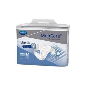 MoliCare® Premium Elastic Adult Diaper in Medium Brief for Incontinence, front packaging