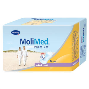 Molimed Premium Pad with light to moderate absorbency bladder protection pad for incontinence, maxi packaging