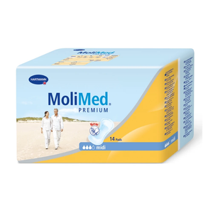 Molimed Premium Pad with light to moderate absorbency bladder protection pad for incontinence, midi packaging