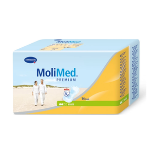 Molimed Premium Pad with light to moderate absorbency bladder protection pad for incontinence, mini packaging