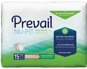 Prevail® NuFit® Adult Brief in XL disposable underwear for incontinence, front packaging