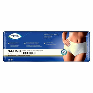 TENA Super Plus Incontinence Underwear for Women, Heavy Absorbency, Small/Medium, 18 count package back